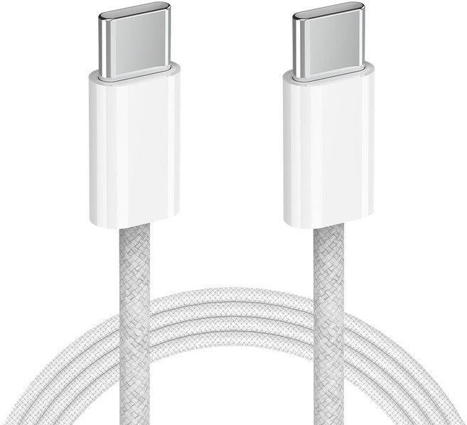 SKY 비트 240W PD3.1 C to C타입 고강도 패브릭 초고속 충전 케이블, 200cm, 화이트, 1개