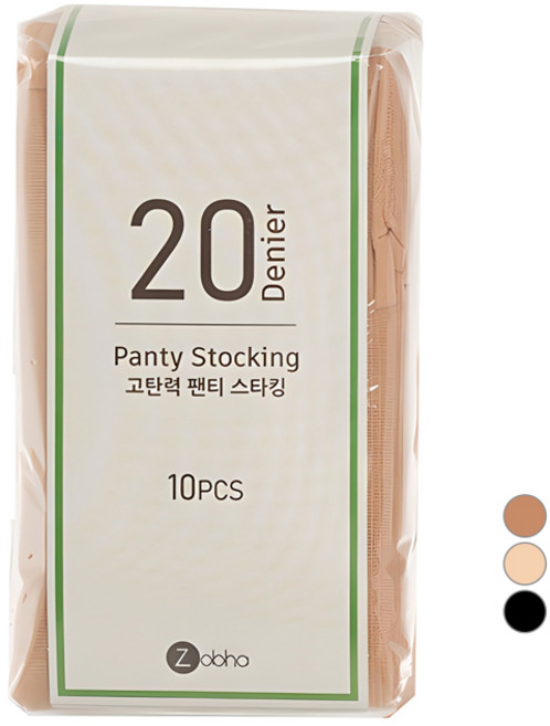 조브하 여성용 국내산 고탄력 20D팬티스타킹 10P 벌크형