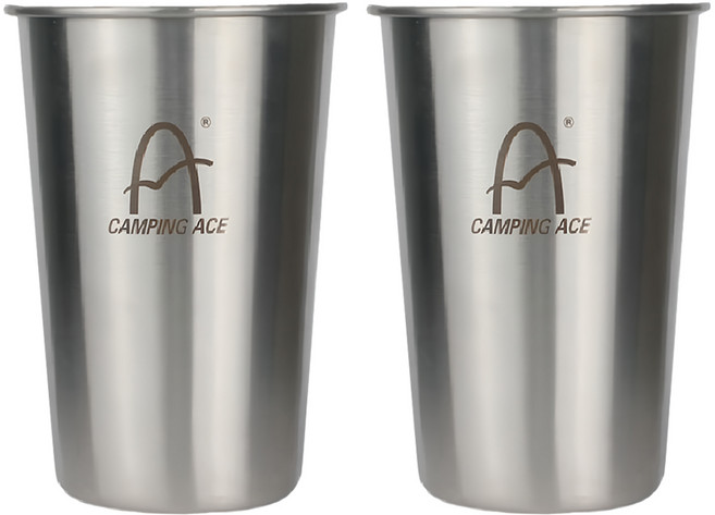 CAMPING ACE 野樂 304不鏽鋼冰涼杯 ARC-156-18 480ml, 2個, 不鏽鋼