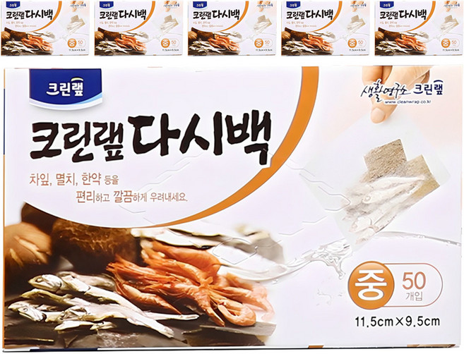 크린랩 다시백, 중(M), 50개입, 6개