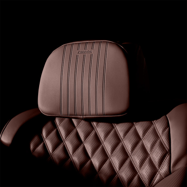 AIMBAN 第2排汽車用H型頸枕, 1個, 波爾多棕