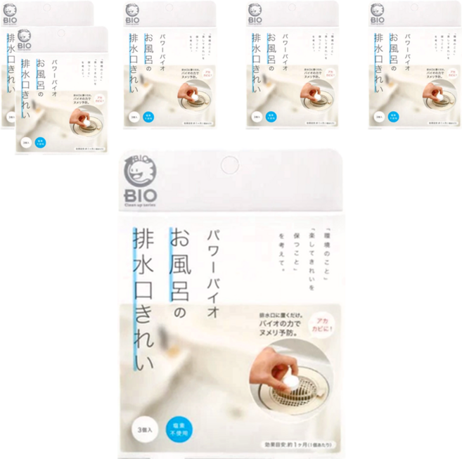 COGIT POWER BIO 浴室排水口專用錠 3個, 6組, 16g