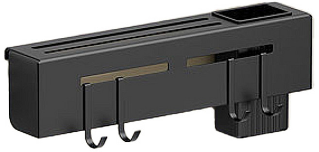 김용석생활연구소 모던 벽부착 칼블럭 + 싱글후크 4p, 1세트, 블랙