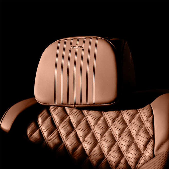 AIMBAN 第2排汽車用H型頸枕, 1個, 干邑色