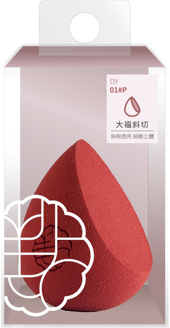 點胭脂 大福斜切美妝蛋, 台灣山櫻, 1個