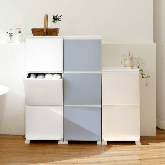 모다리빙 국내제조 틈새수납장 슬림수납장 분리수거함, 화이트, 1개