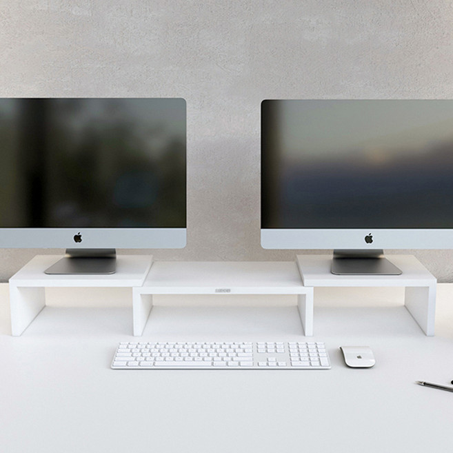 루덱 듀얼 모니터 받침대 LDC-003L, White