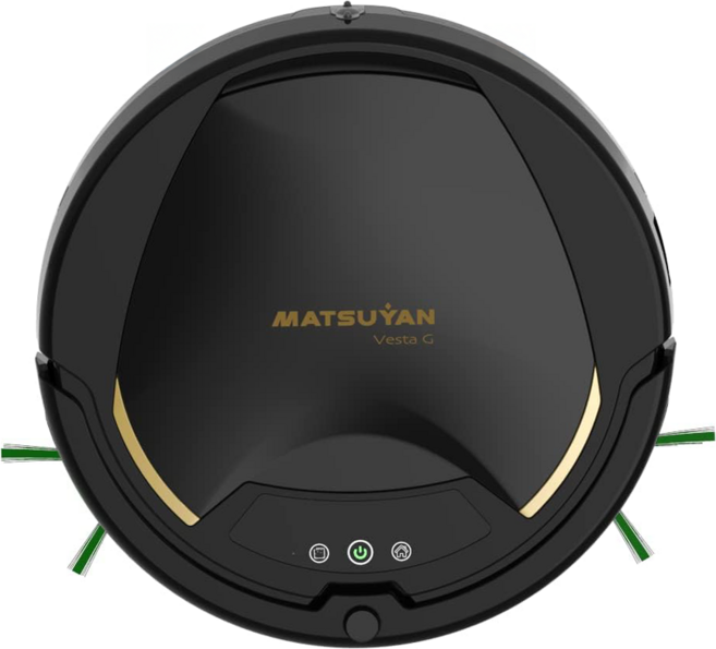 MATSUYAN 松慧動研 智能APP導航/寵物毛塵模組/移動式空氣淨化PM2.5/雙效淨化掃地機 VESTA G 原廠保固, 黑色
