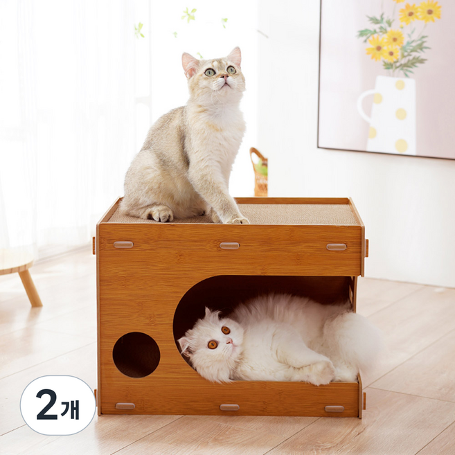 칠시 원목 스크래쳐 하우스, 타입1, 2개