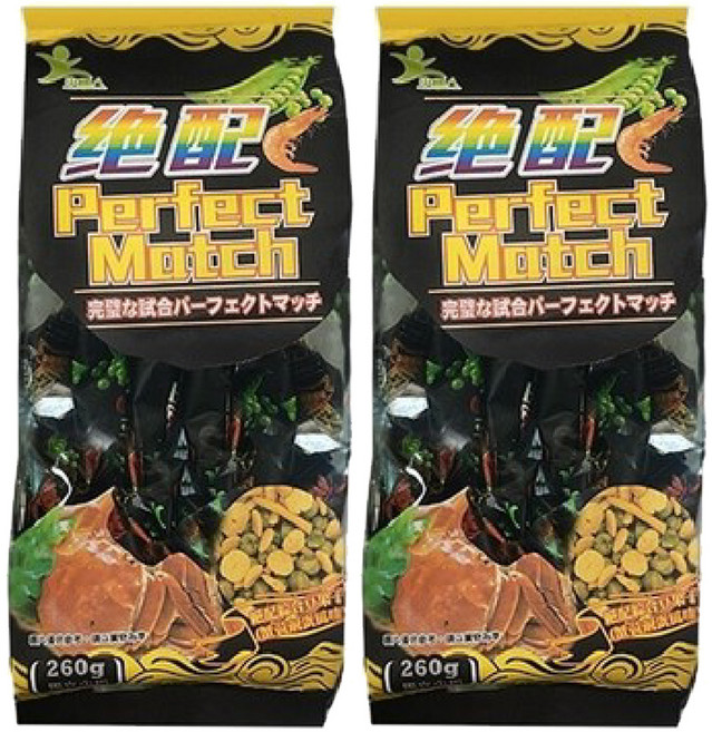 Perfect Match 絕配 綜合豆果子 蟹黃鹹蛋味, 260g, 2袋