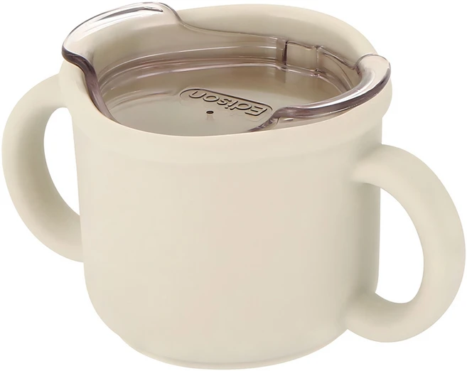 에디슨 프리미엄 실리콘 트레이닝 컵, 크림, 1개, 150ml - 쿠팡