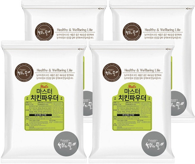 농부의뜰 마스터 치킨파우더 조미료, 1kg, 4개