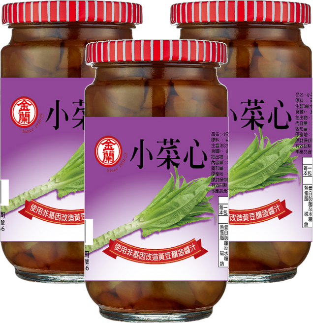 KIMLAN 金蘭 小菜心, 396g, 3罐