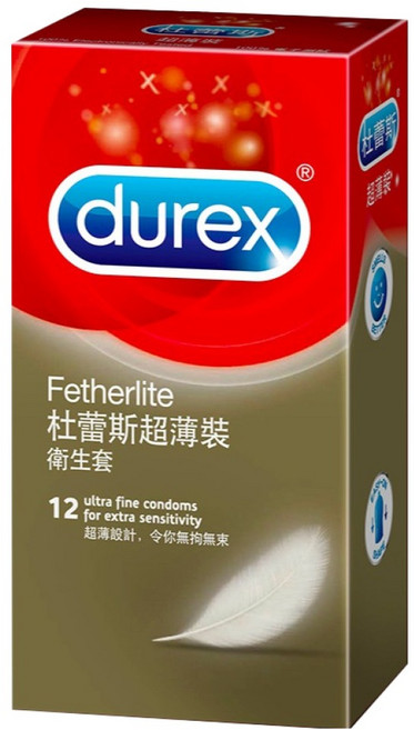 durex 杜蕾斯 台灣公司貨 超薄裝衛生套, 12個, 1盒