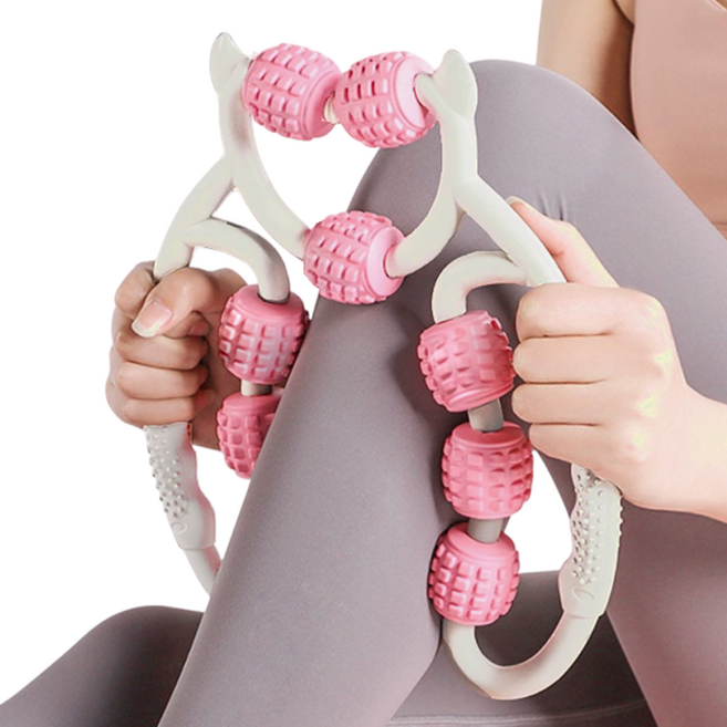 조인메이드 종아리 마사지 다리 허벅지 안마 기구, 1개, 핑크