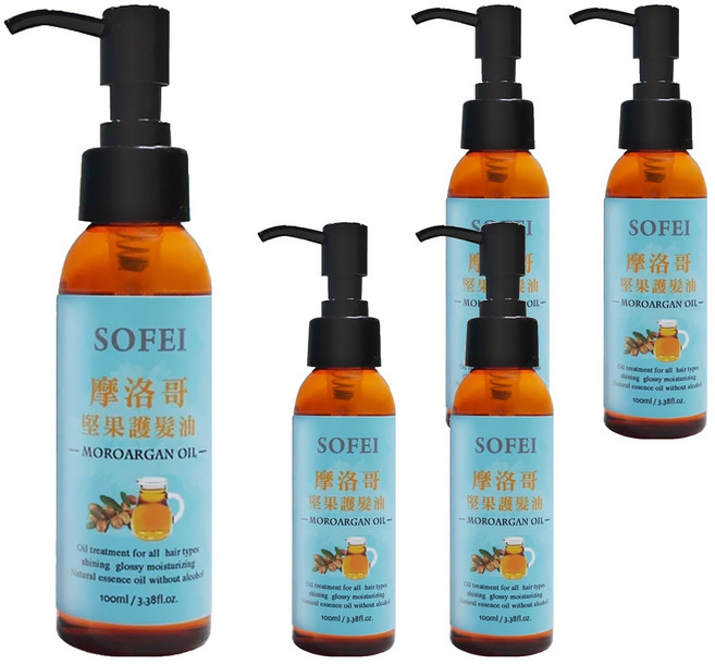 SOFEI 舒妃 摩洛哥堅果護髮油, 100ml, 5件