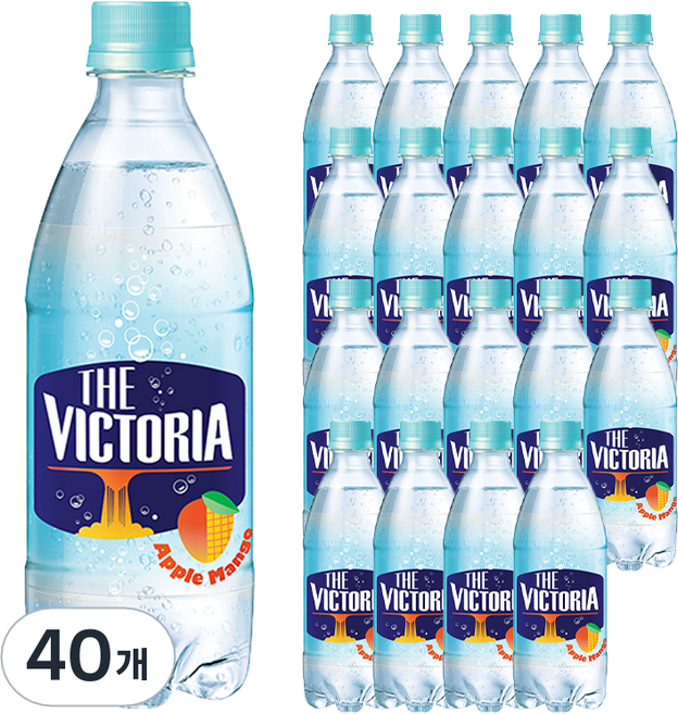웅진빅토리아 더빅토리아 애플망고 탄산음료, 500ml, 40개