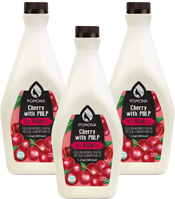 포모나 체리 톡톡베이스, 3개, 1.2kg