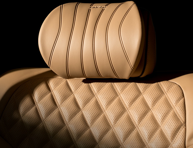 아임반 2열 L라인 차량용 목쿠션, 에크루카멜, 1개