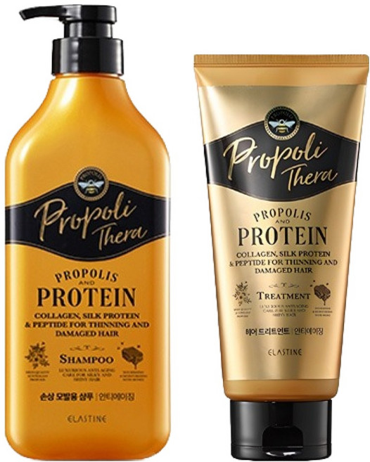 엘라스틴 프로폴리테라 샴푸 손상 모발용 500ml + 트리트먼트 300ml, 1개
