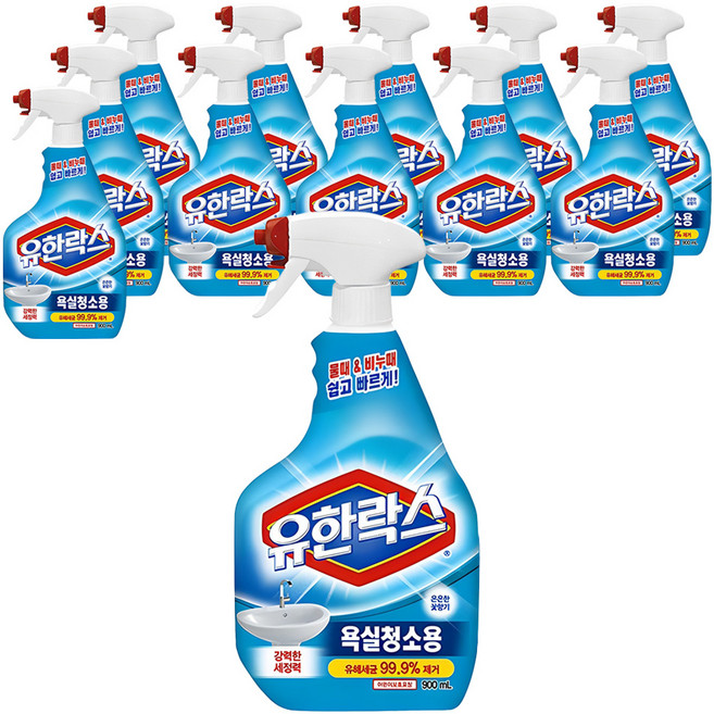 유한락스 욕실청소용 세정제, 900ml, 12개