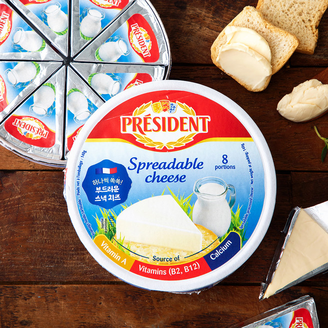 프레지덩 스프레더블 치즈 포션, 17.5g, 8개입, 1개