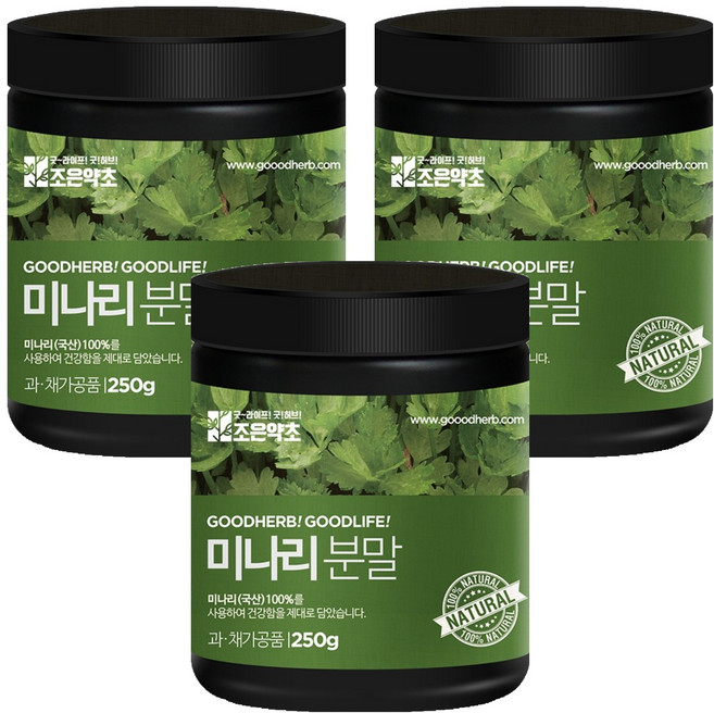 조은약초 프리미엄 미나리 분말, 250g, 3개