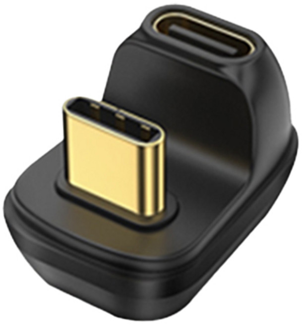 일렉싱크 180도 회전 꺾임 U자 8K 40Gbps 일체형 CtoC 방향전환 젠더, ET001, 1개