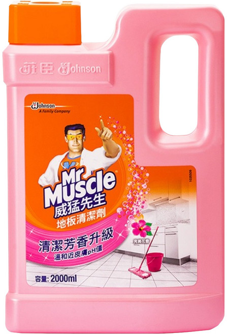 Mr Muscle 威猛先生 地板清潔劑 完美花香, 2L, 1桶