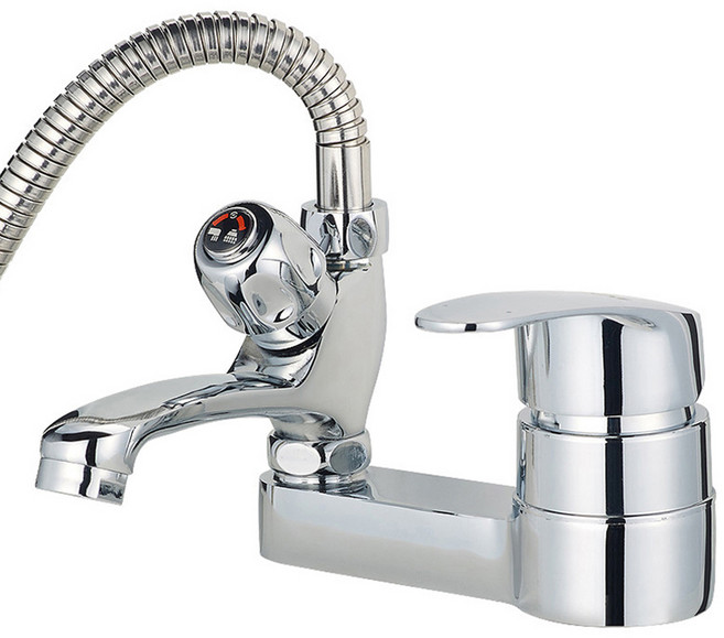 미리내 투홀 샤워겸용 세면기 수전MF-104, 1개