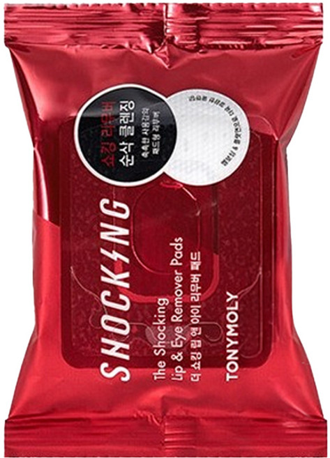 TONYMOLY 韓國原廠直供 The Shocking 眼唇卸妝棉, 55g, 30片, 1包