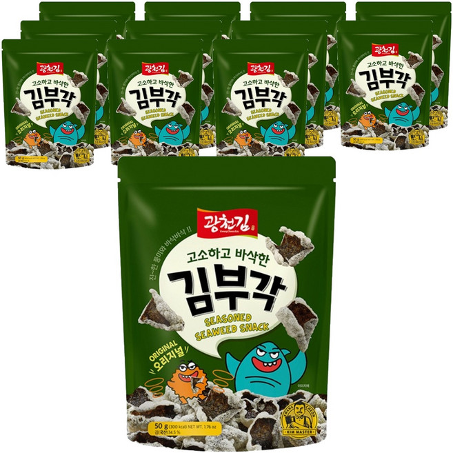 광천김 고소하고 바삭한 김부각 오리지널, 50g, 12개
