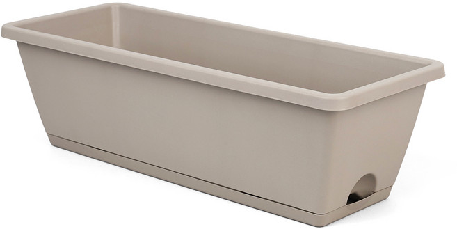 코멧 직사각 화분 + 받침 세트, 라이트그레이, 1세트