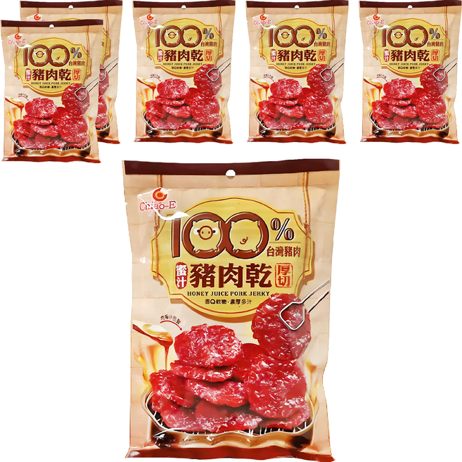 Chiao-E 巧益 厚切蜜汁豬肉乾, 120g, 6包