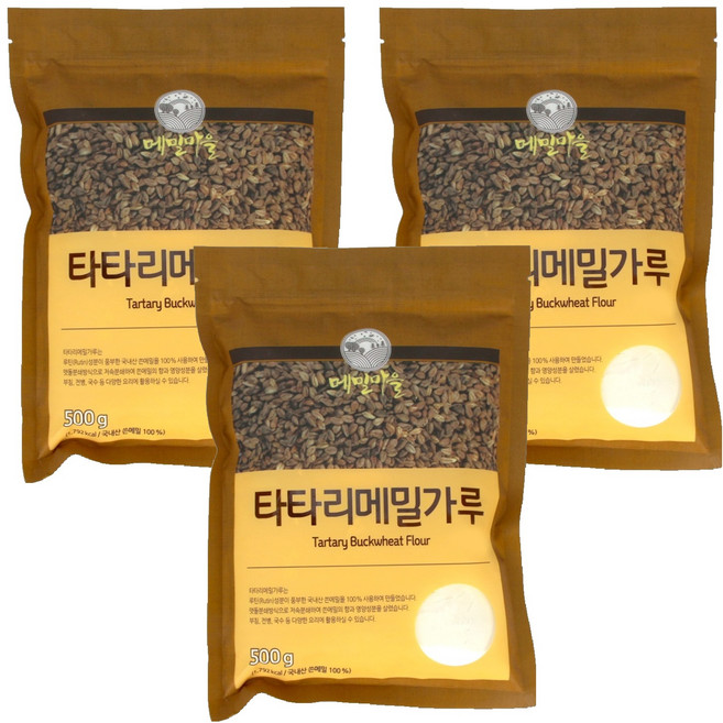 메밀마을 타타리 메밀가루, 500g, 3개