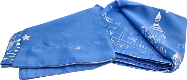 小銅板 遮光窗簾 2片, 天藍色