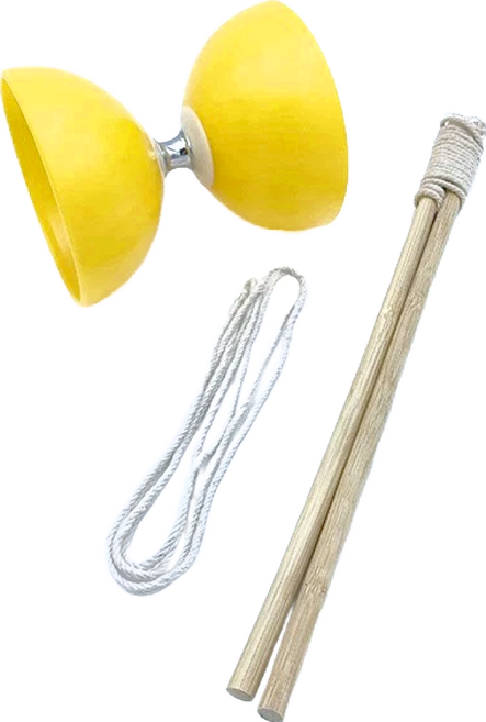 Her-Ea 禾亦 安全扯鈴 民俗扯鈴, 黃色 + 木色 + 白色, 1組