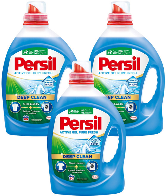 Persil 寶瀅 深層酵解洗衣凝露室內晾衣, 2.7L, 3罐