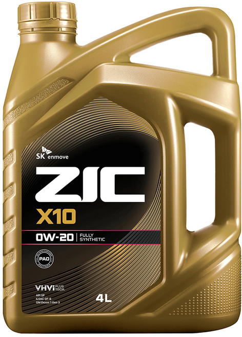 지크 X10 합성엔진오일, 1개, 0w20, 4L