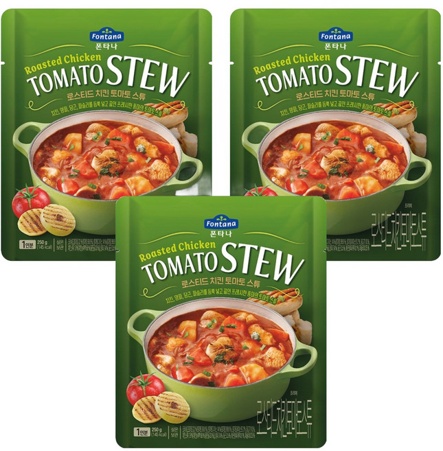폰타나 로스티드 치킨 토마토 스튜, 250g, 3개
