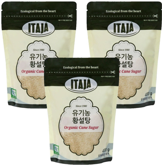 이타자 유기농 황설탕, 400g, 3개