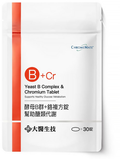 大醫生技 維他命B群+鉻複方錠, 30顆, 1包
