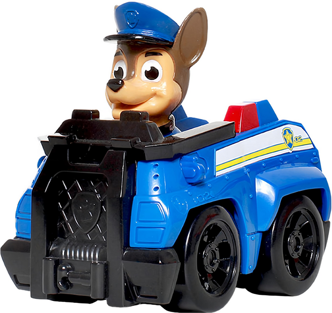 SPIN MASTER 汪汪隊立大功救援賽車系列玩具 阿奇警車, 阿奇警車 黑色 + 藍色 + 棕色, 1個