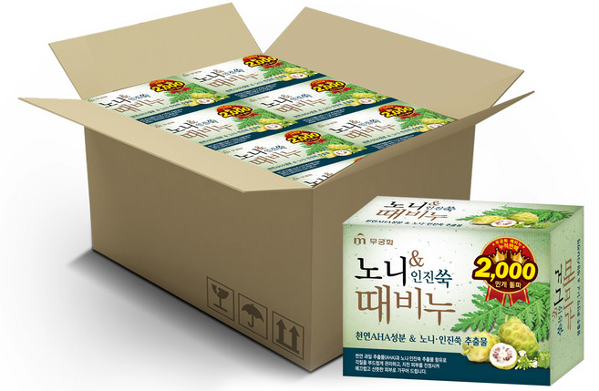 무궁화 노니 앤 인진쑥 때비누, 90g, 24개입