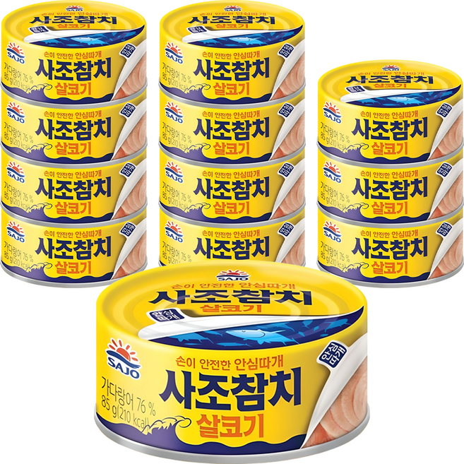 사조참치 안심따개 살코기, 85g, 12개