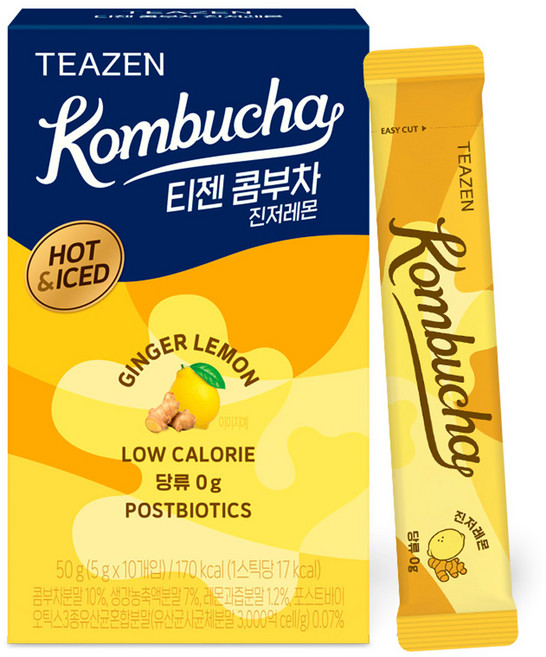 티젠 콤부차 진저레몬, 5g, 10개입, 1개