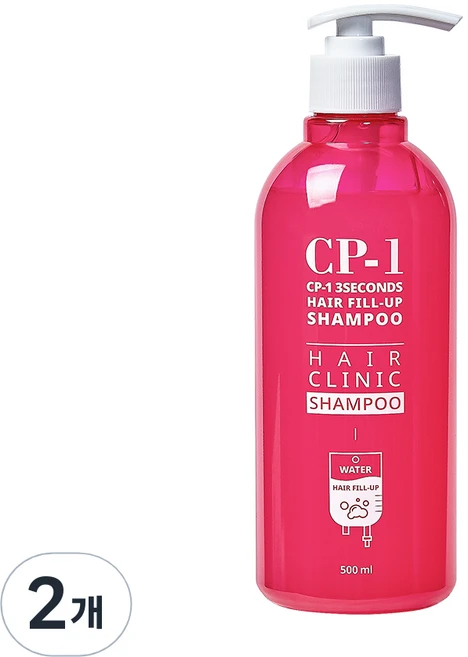씨피원 쓰리세컨즈 헤어 필업 아쿠아 샴푸, 2개, 500ml - 쿠팡