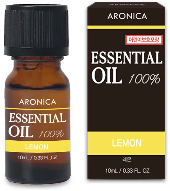 아로니카 퓨어등급 에센셜 오일, 레몬, 10ml, 1개 - 쿠팡