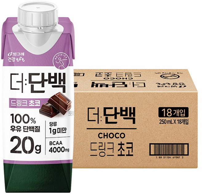 더단백 드링크 초코, 250ml, 18개