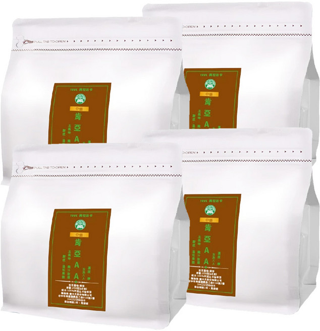 eCOFFEE 壹咖啡 精品莊園 肯亞 AA水洗, 200g, 4包, Whole Bean